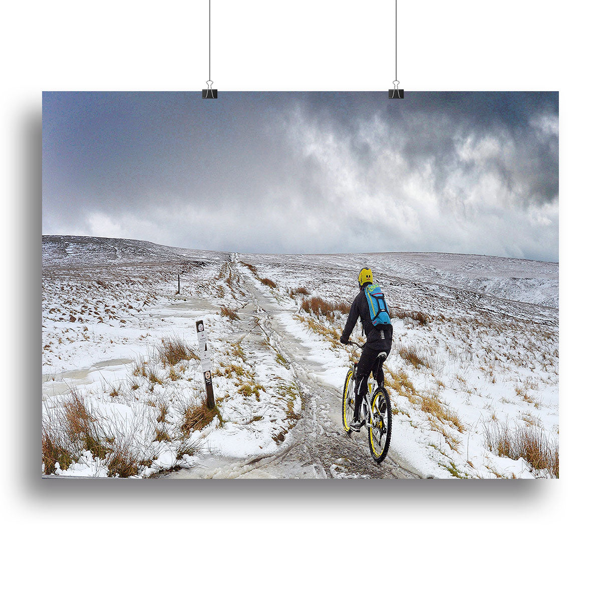 Cycling in the snow Canvas Print or Poster - Canvas Art Rocks - 2