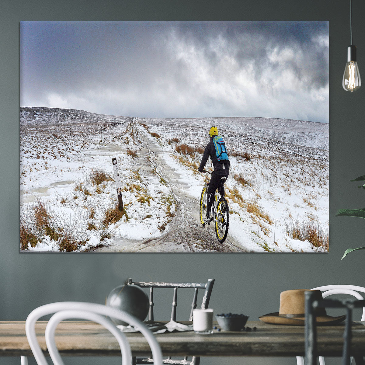 Cycling in the snow Canvas Print or Poster - Canvas Art Rocks - 3