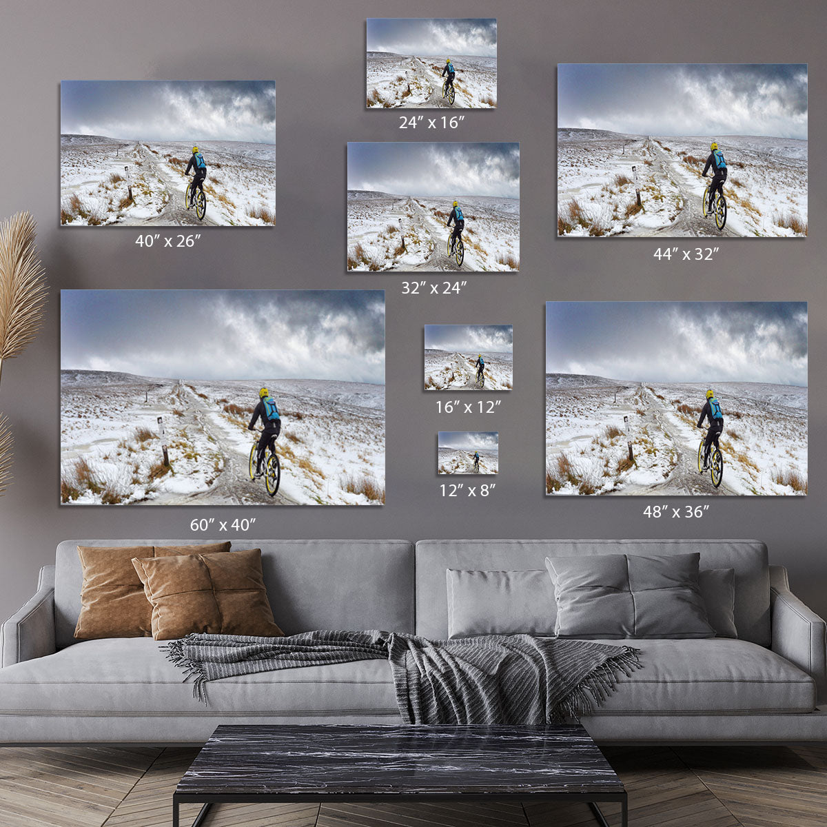 Cycling in the snow Canvas Print or Poster - Canvas Art Rocks - 7