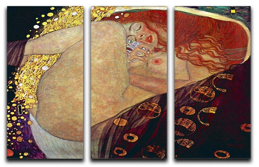 Danae by Klimt 3 Split Panel Canvas Print - Canvas Art Rocks - 1