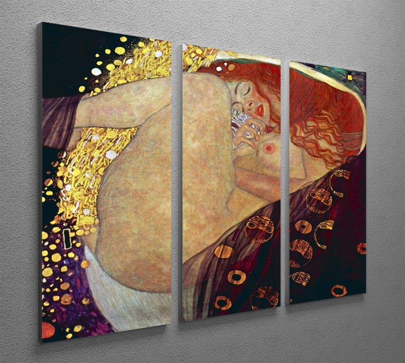 Danae by Klimt 3 Split Panel Canvas Print - Canvas Art Rocks - 2