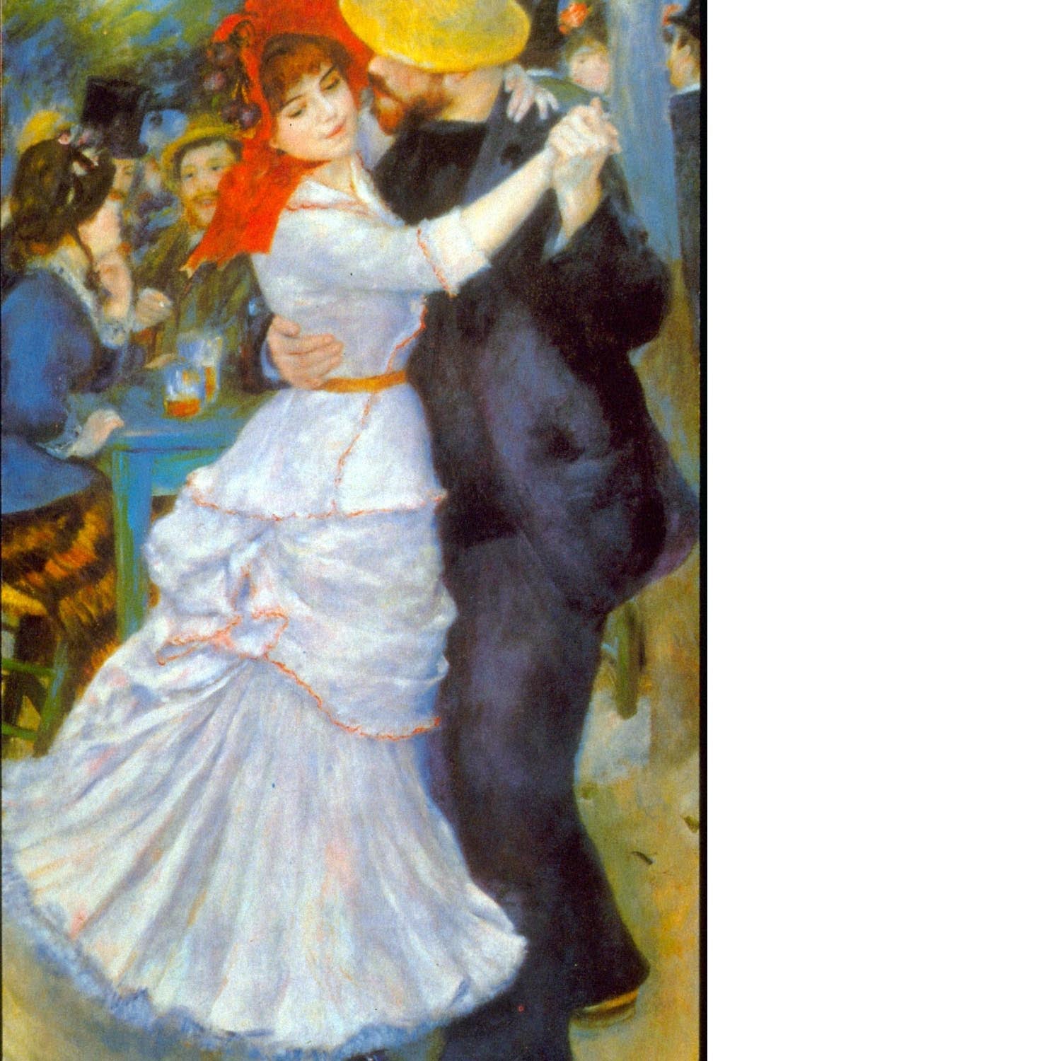 Dance at Bougival by Renoir Floating Framed Canvas