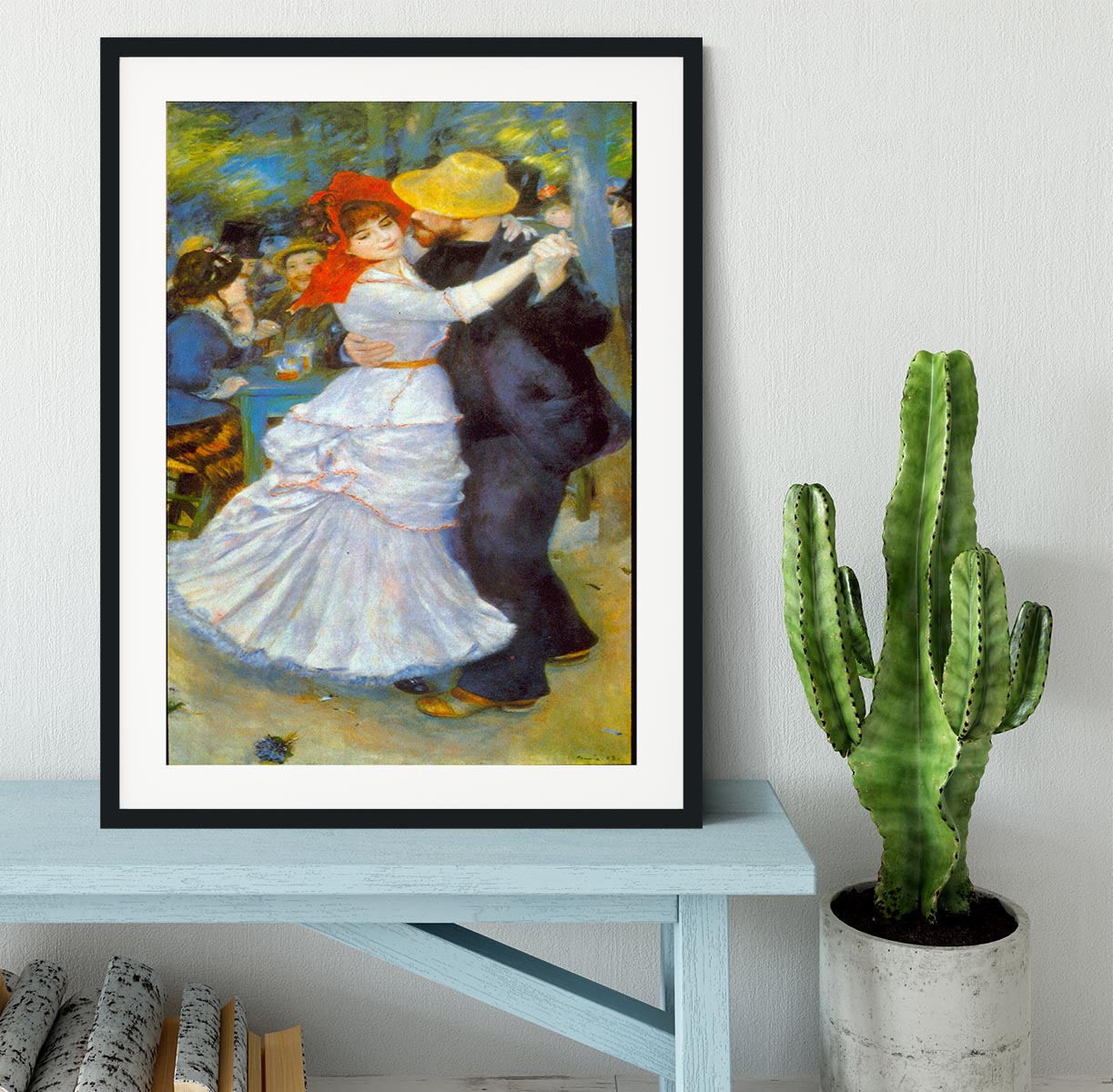 Dance at Bougival by Renoir Framed Print - Canvas Art Rocks - 1