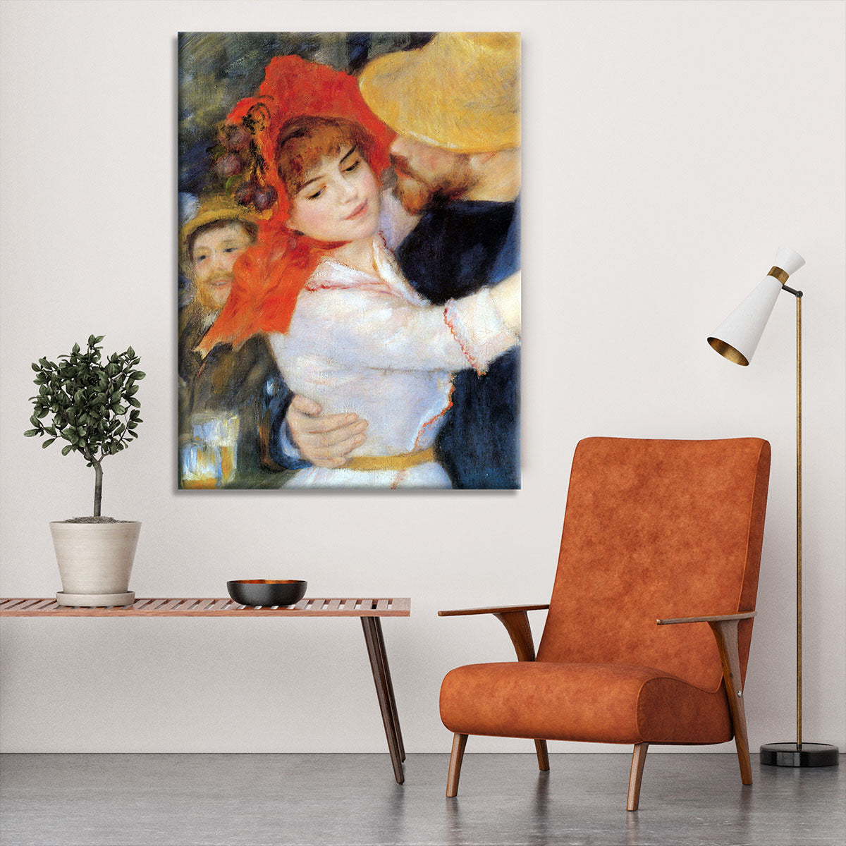 Dance in Bougival Detail by Renoir Canvas Print or Poster - Canvas Art Rocks - 6