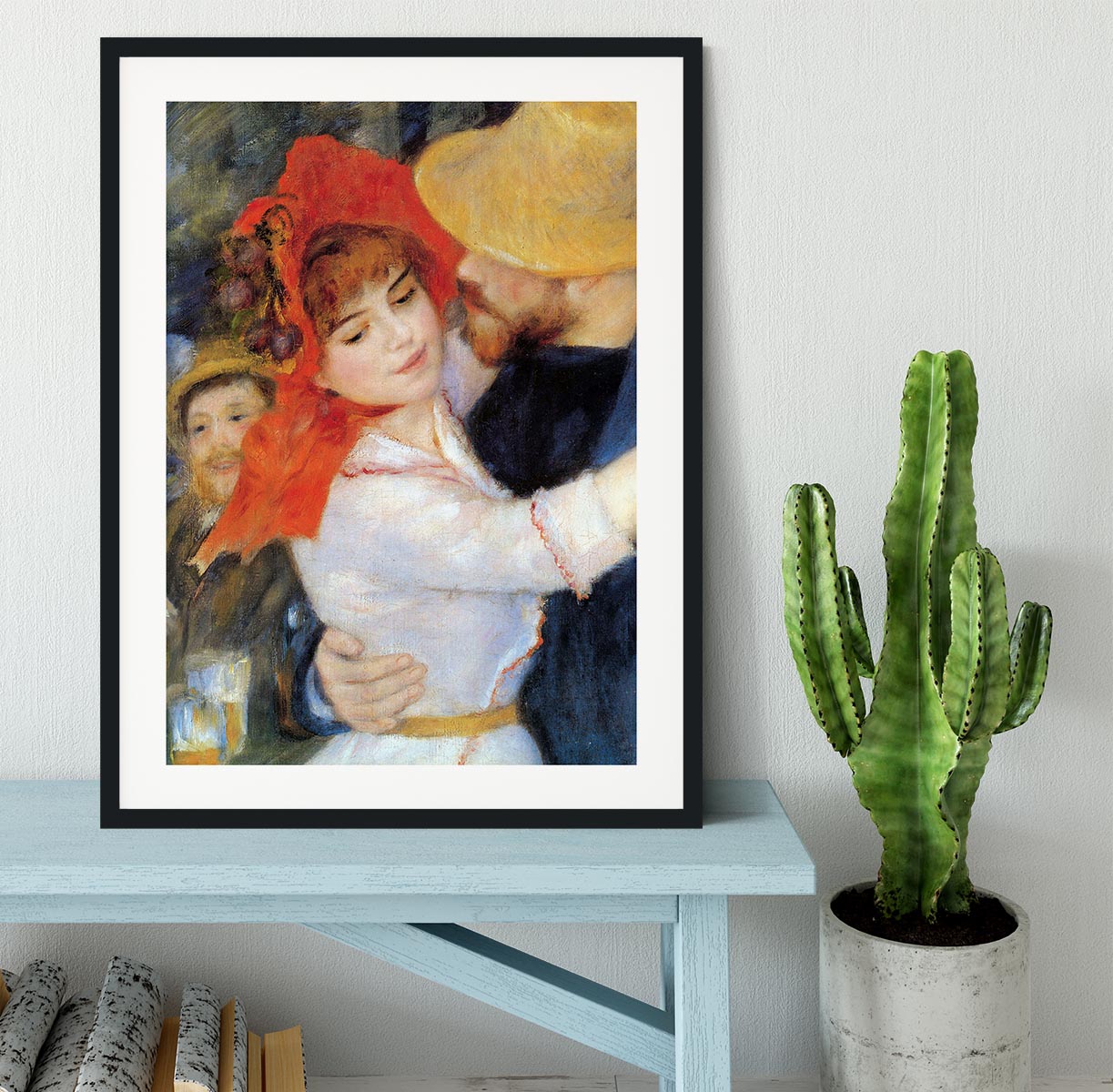 Dance in Bougival Detail by Renoir Framed Print - Canvas Art Rocks - 1