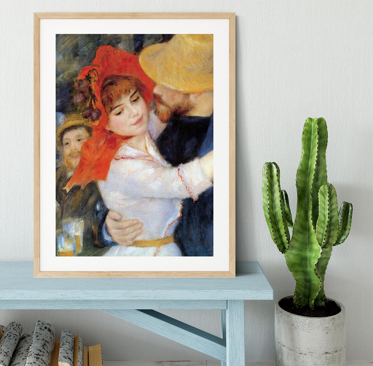 Dance in Bougival Detail by Renoir Framed Print - Canvas Art Rocks - 3