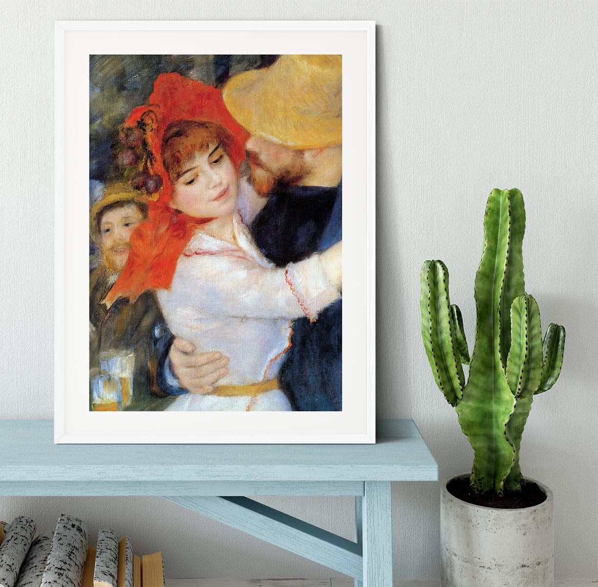 Dance in Bougival Detail by Renoir Framed Print - Canvas Art Rocks - 5