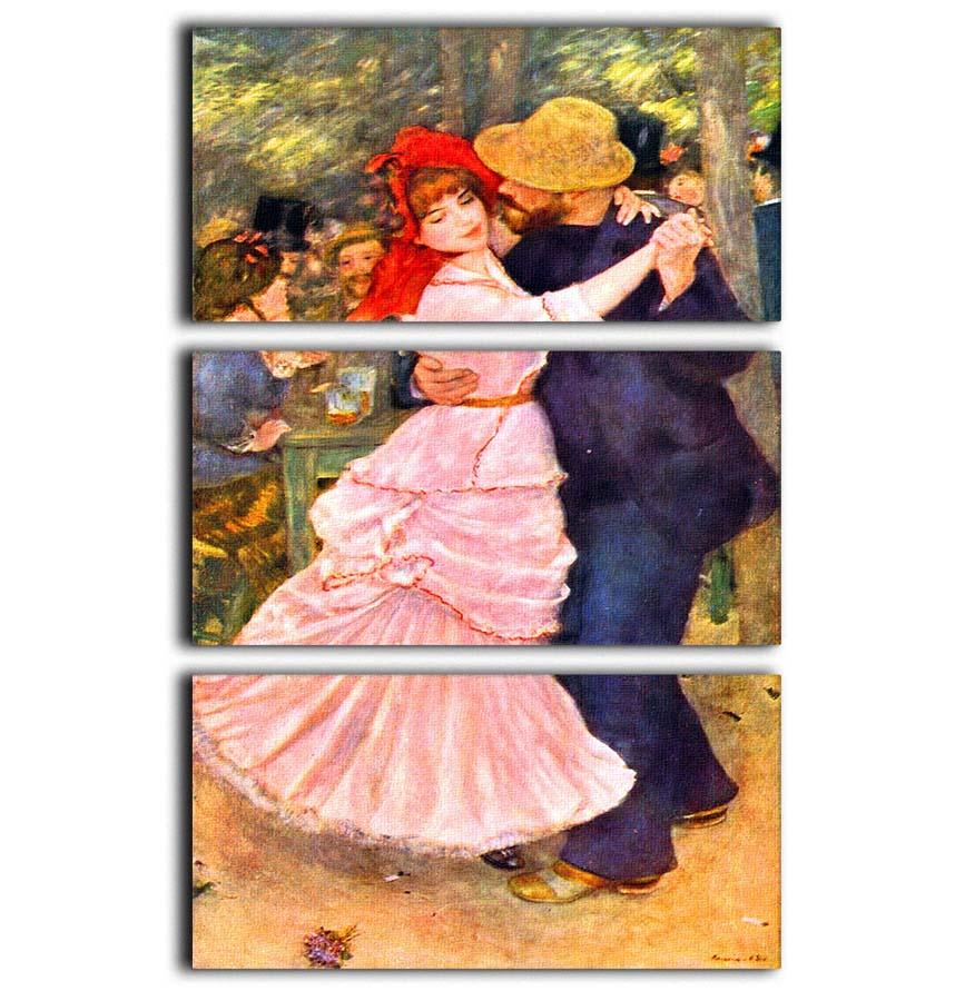 Dance in Bougival by Renoir 3 Split Panel Canvas Print - Canvas Art Rocks - 1