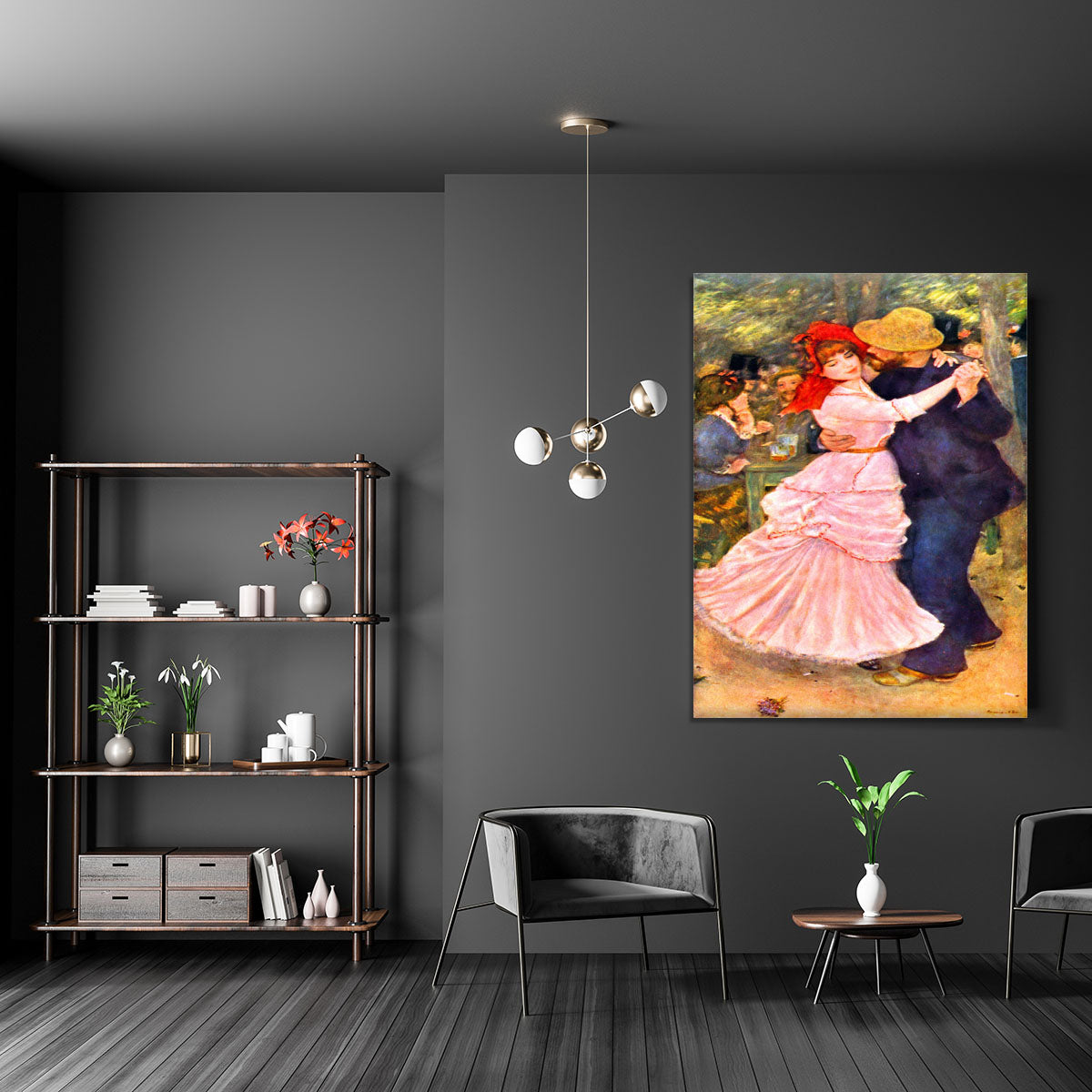 Dance in Bougival by Renoir Canvas Print or Poster - Canvas Art Rocks - 5