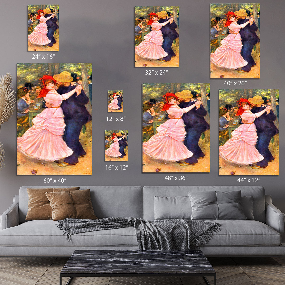 Dance in Bougival by Renoir Canvas Print or Poster - Canvas Art Rocks - 7