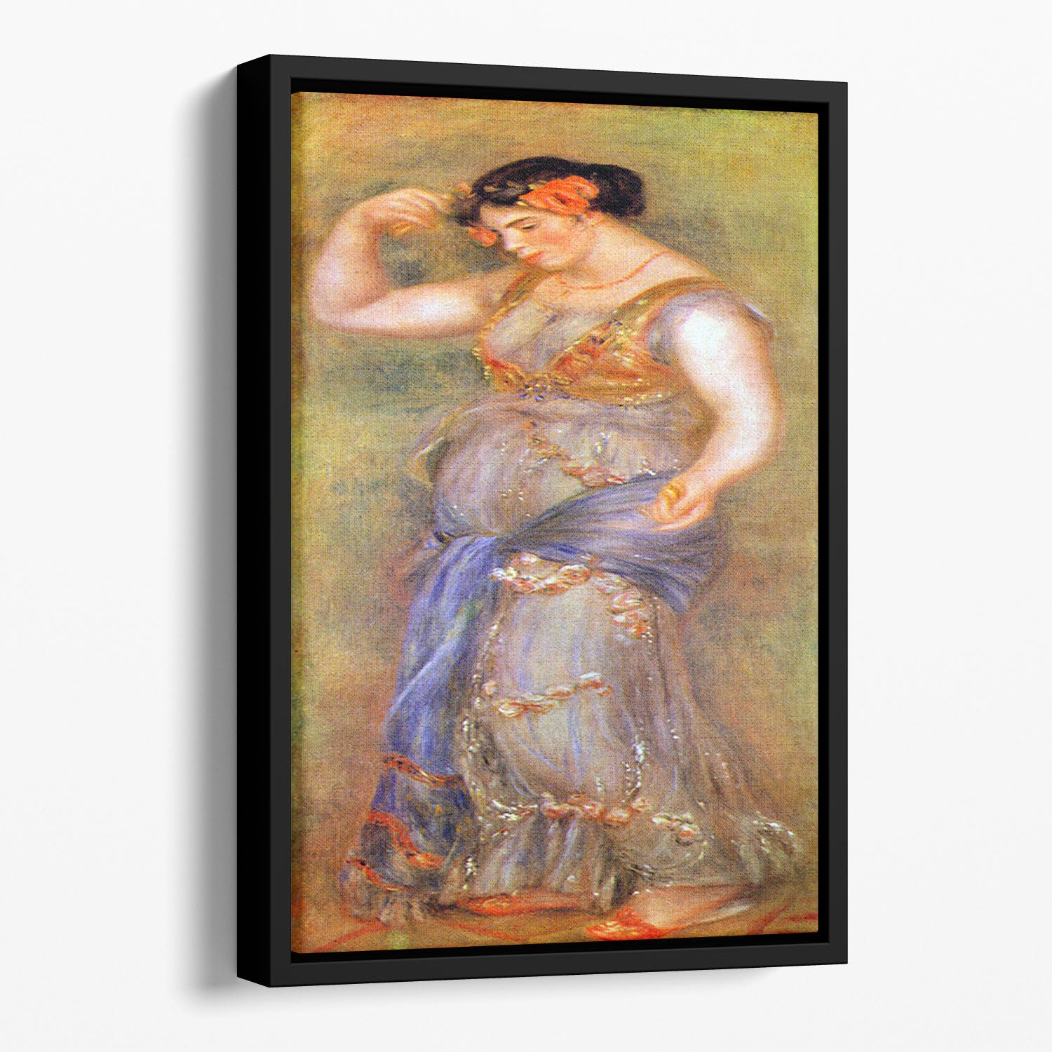 Dancer with castanets by Renoir Floating Framed Canvas