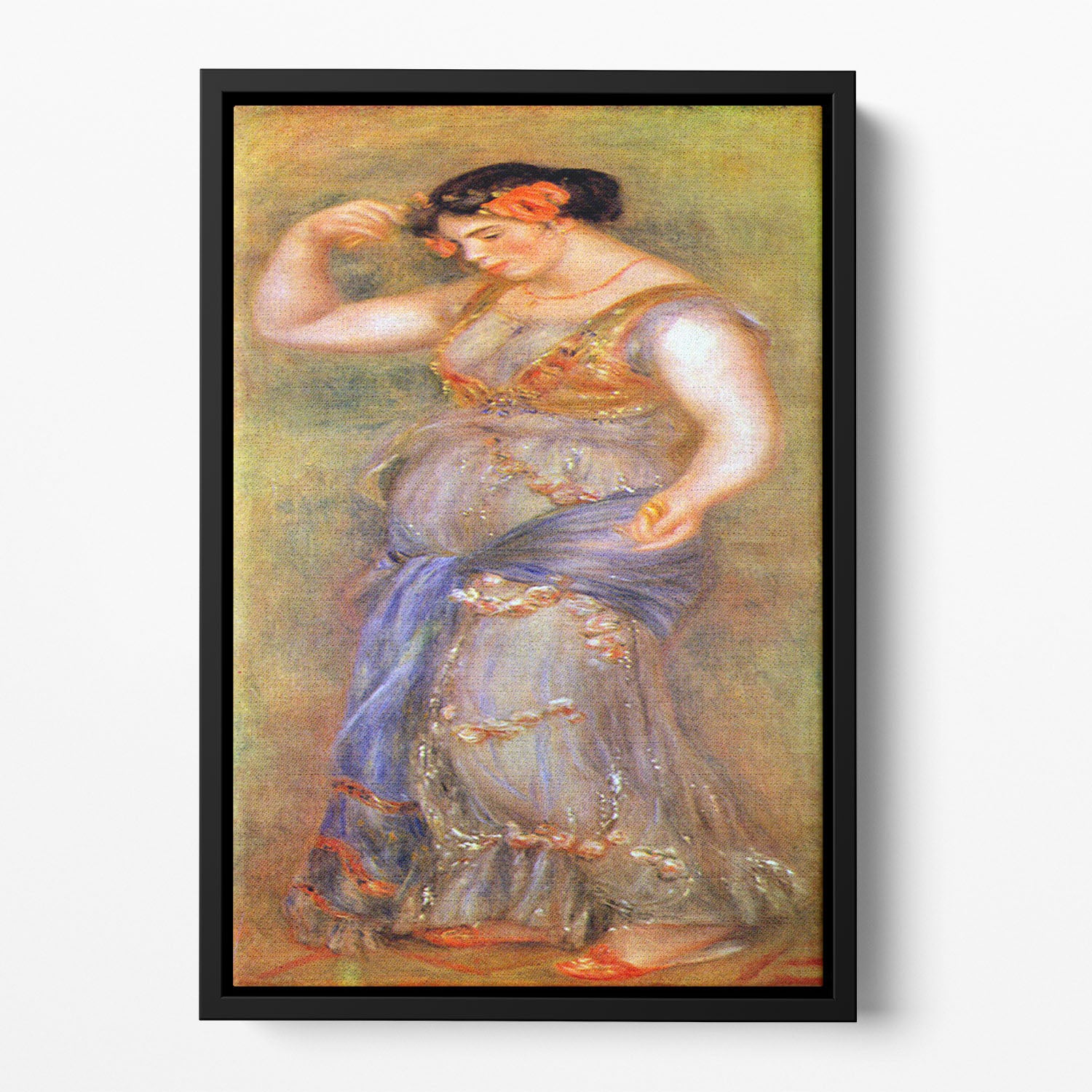 Dancer with castanets by Renoir Floating Framed Canvas