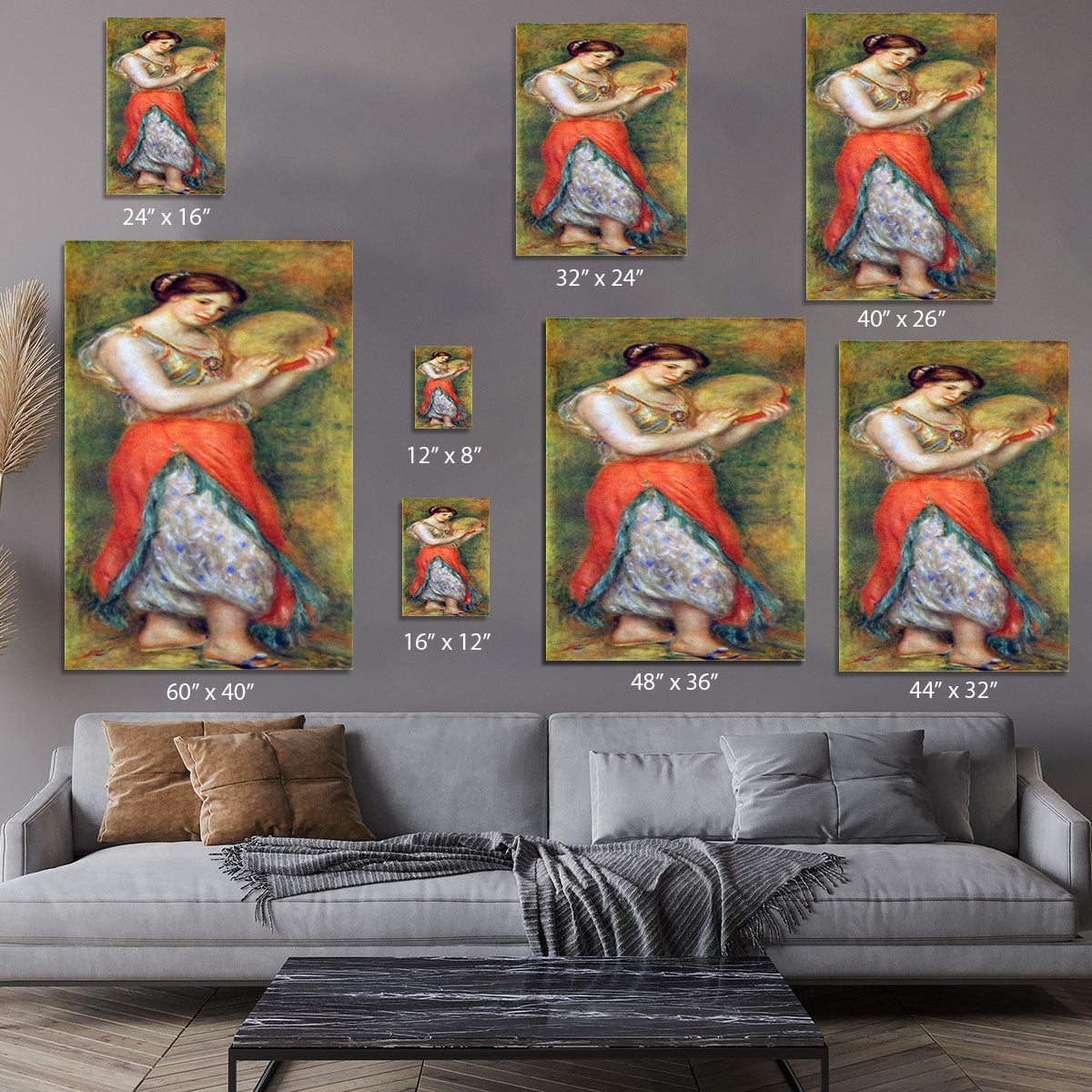 Dancer with tamborine by Renoir Canvas Print or Poster - Canvas Art Rocks - 7