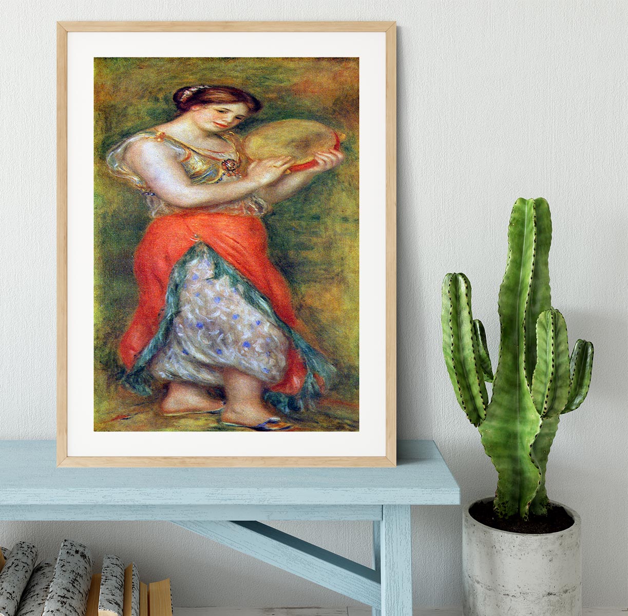 Dancer with tamborine by Renoir Framed Print - Canvas Art Rocks - 3