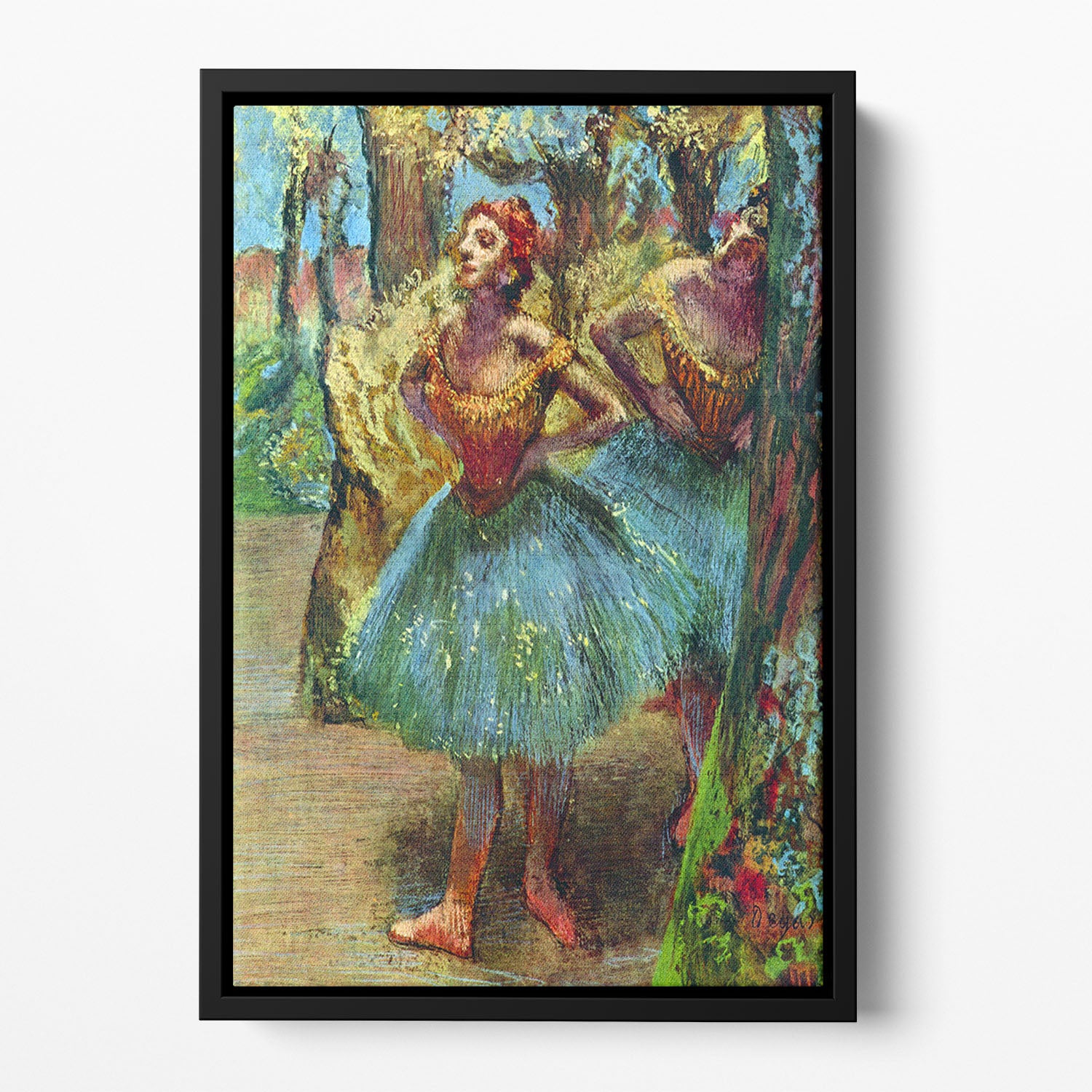 Dancers 2 by Degas Floating Framed Canvas