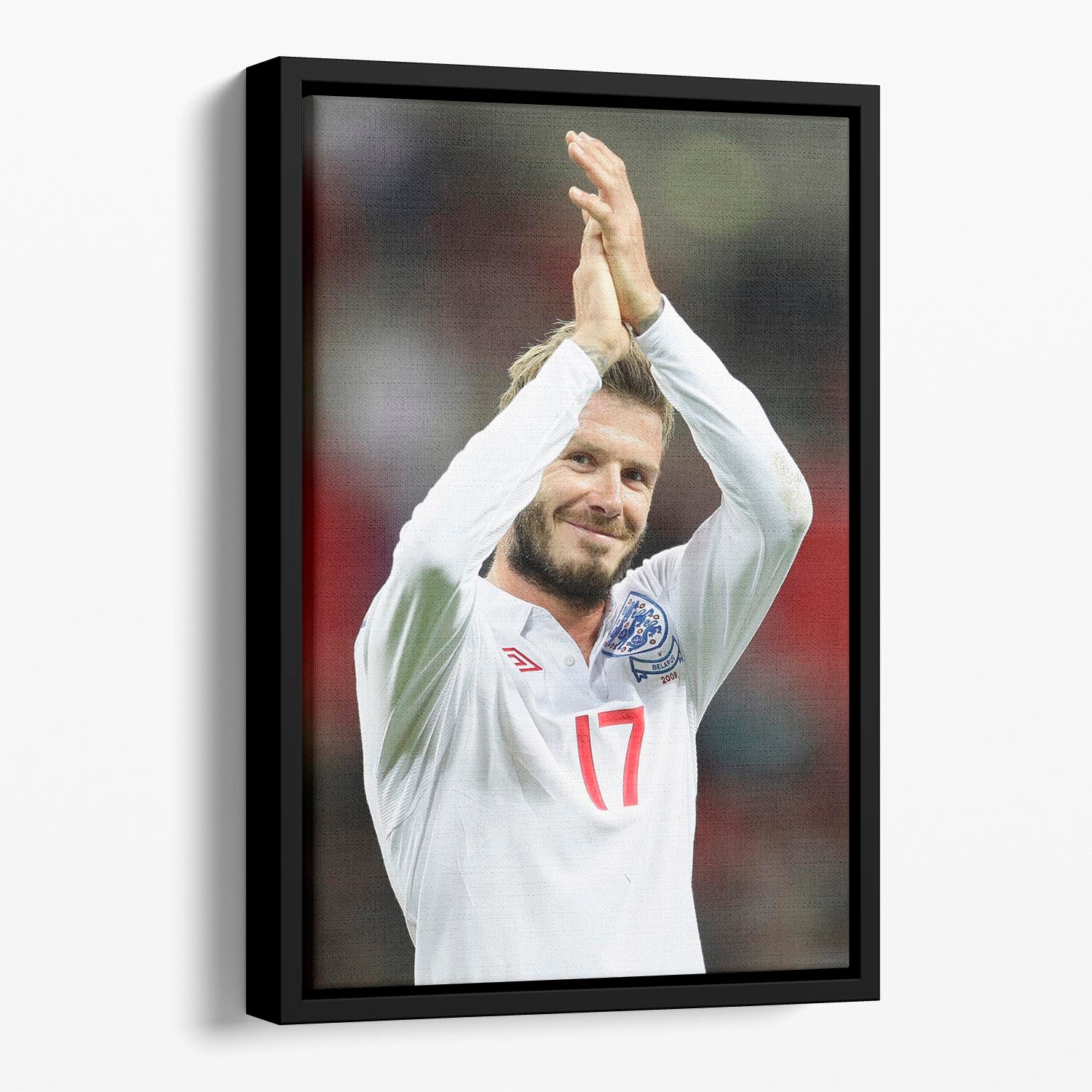 David Beckham playing for England Floating Framed Canvas - Canvas Art Rocks - 1