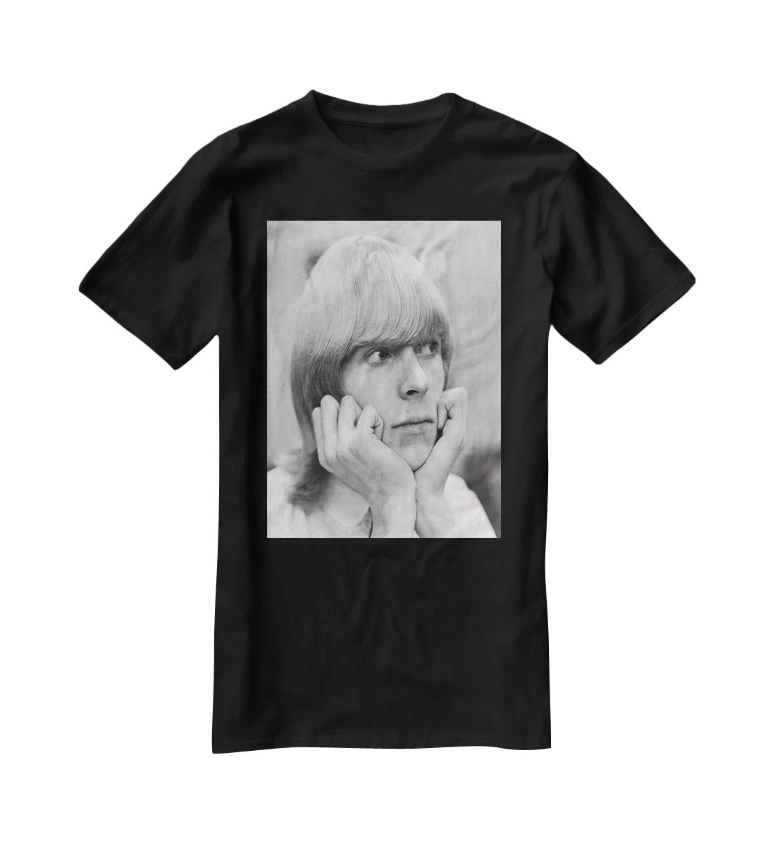 David Bowie with hair T-Shirt - Canvas Art Rocks - 1