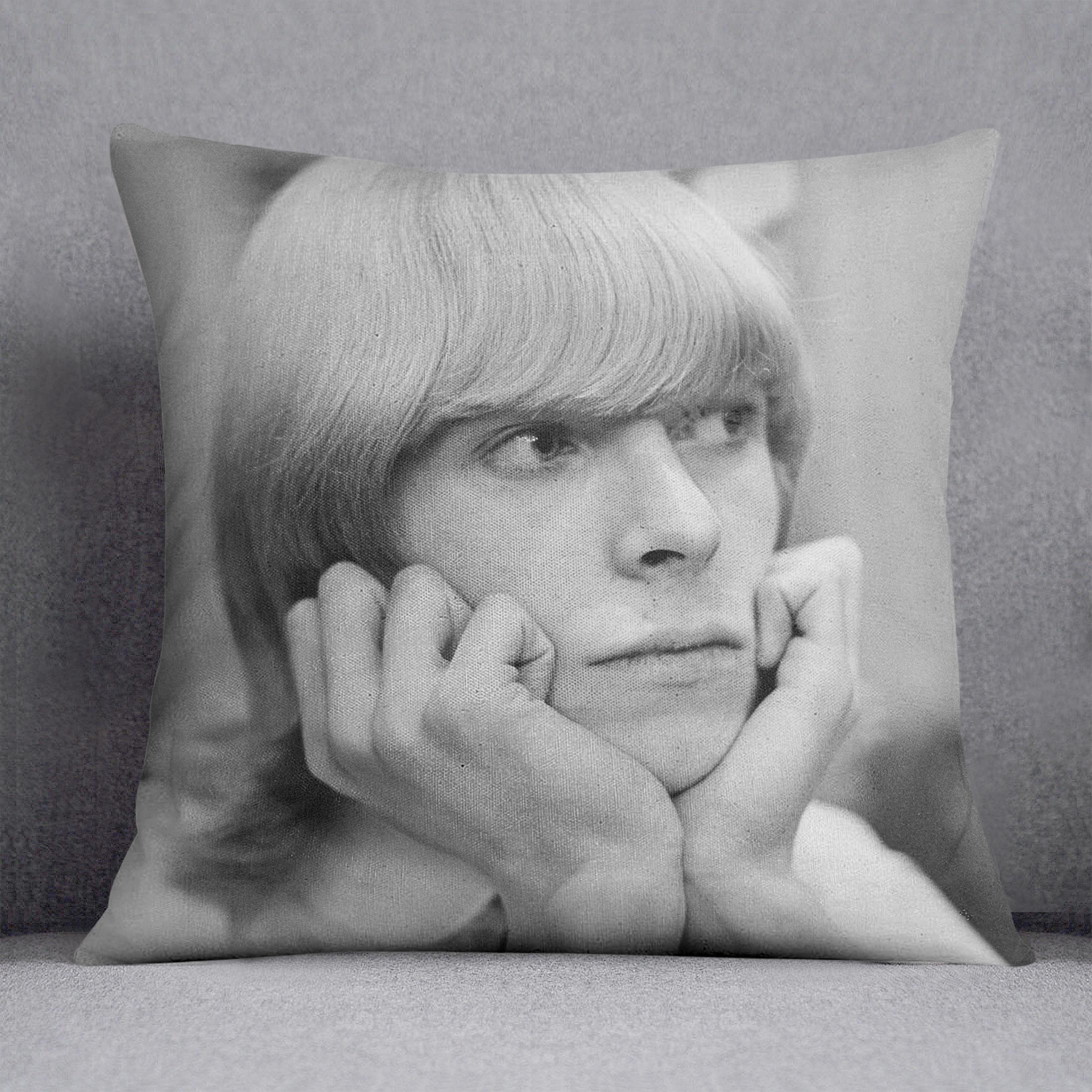 David Bowie with hair Cushion