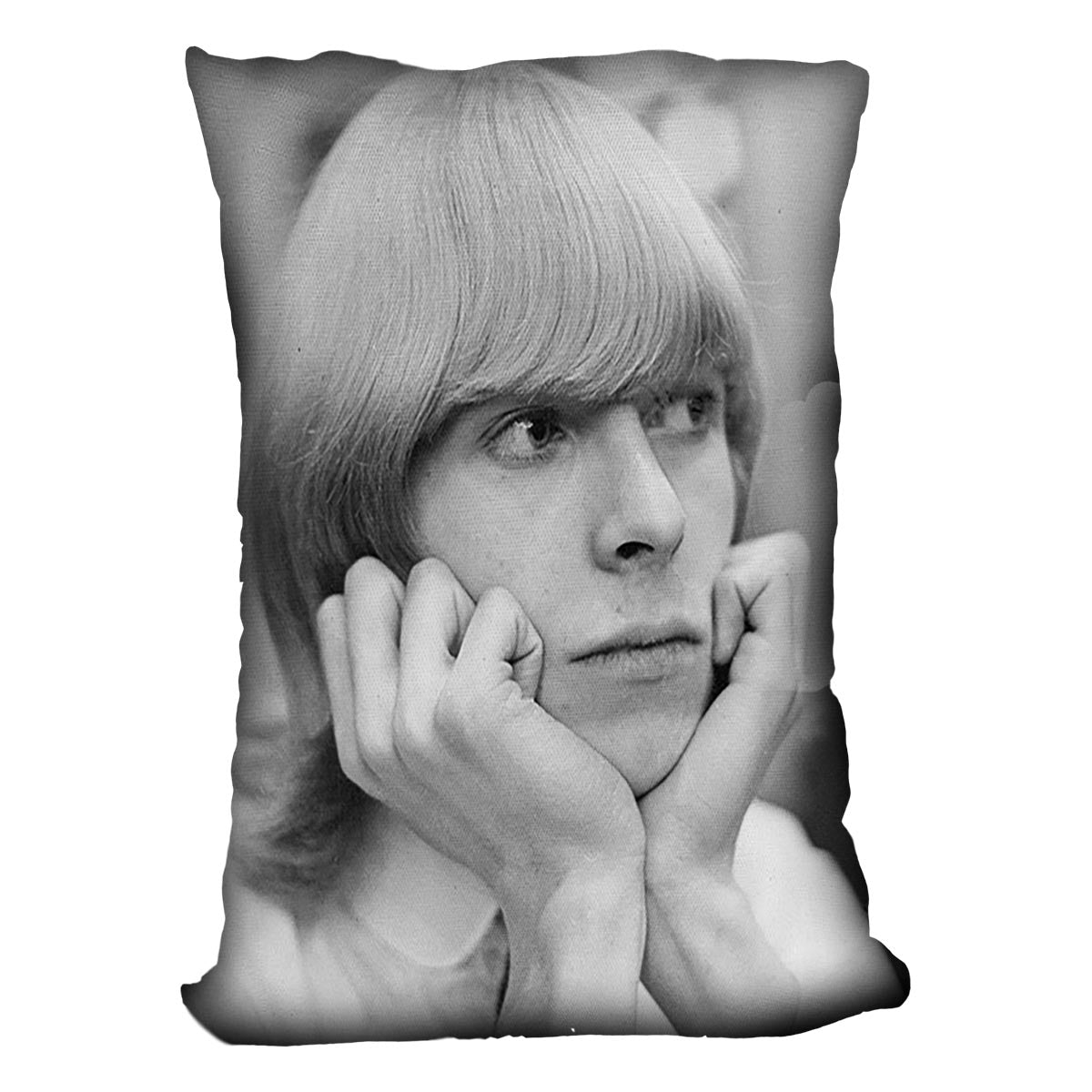 David Bowie with hair Cushion