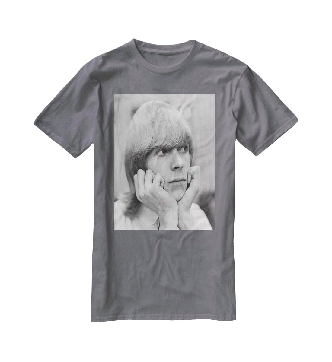 David Bowie with hair T-Shirt - Canvas Art Rocks - 3