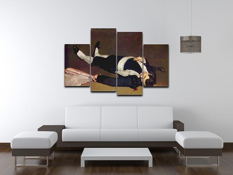Dead Torero by Manet 4 Split Panel Canvas - Canvas Art Rocks - 3