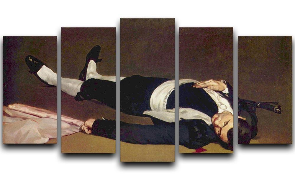 Dead Torero by Manet 5 Split Panel Canvas  - Canvas Art Rocks - 1