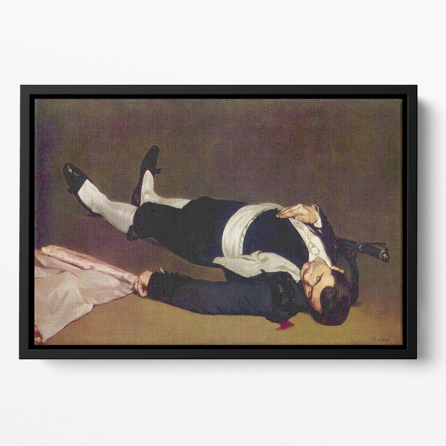 Dead Torero by Manet Floating Framed Canvas