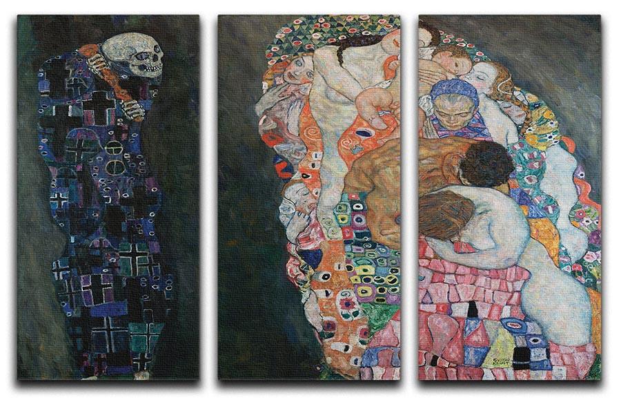 Death and Life by Klimt 2 3 Split Panel Canvas Print - Canvas Art Rocks - 1