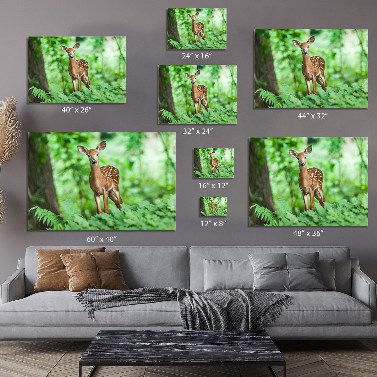 Deer In The Forest Canvas Print or Poster - Canvas Art Rocks - 7