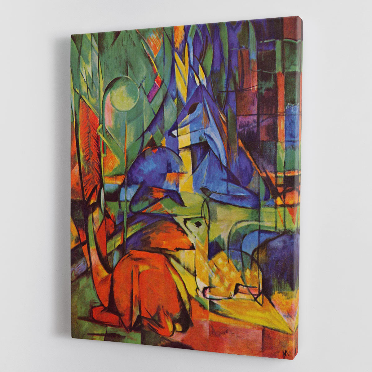 Deer in Forest by Franz Marc Canvas Print or Poster - Canvas Art Rocks - 1