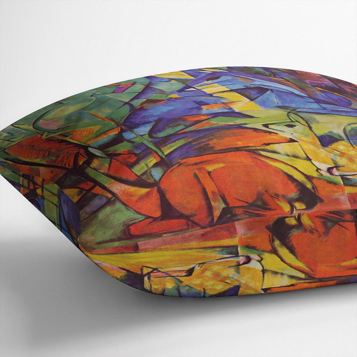 Deer in Forest by Franz Marc Cushion