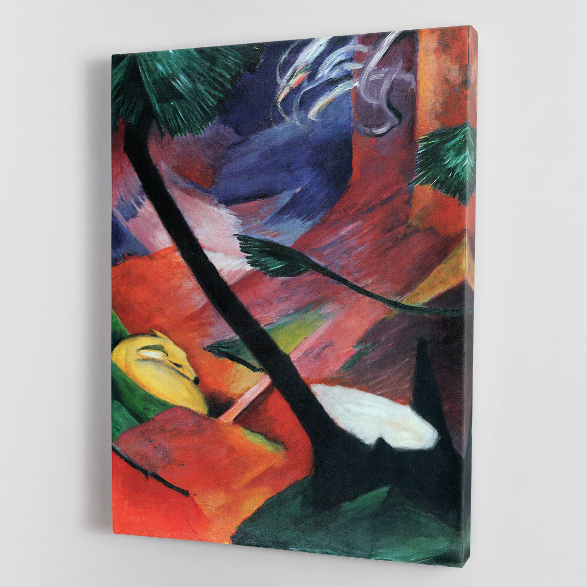 Deer in the forest II by Franz Marc Canvas Print or Poster - Canvas Art Rocks - 1