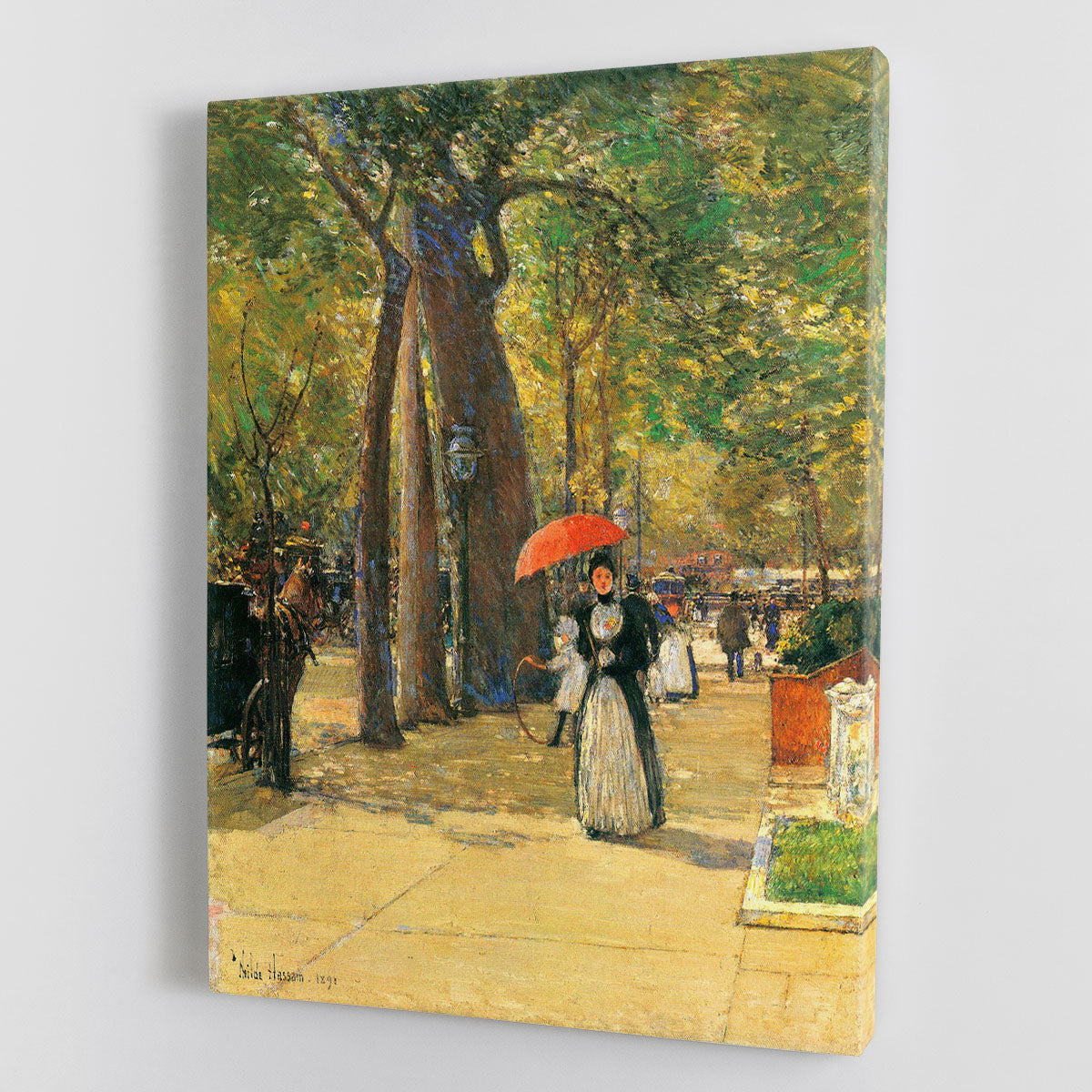 Die Fifth Avenue beim Washington Square by Hassam Canvas Print or Poster - Canvas Art Rocks - 1