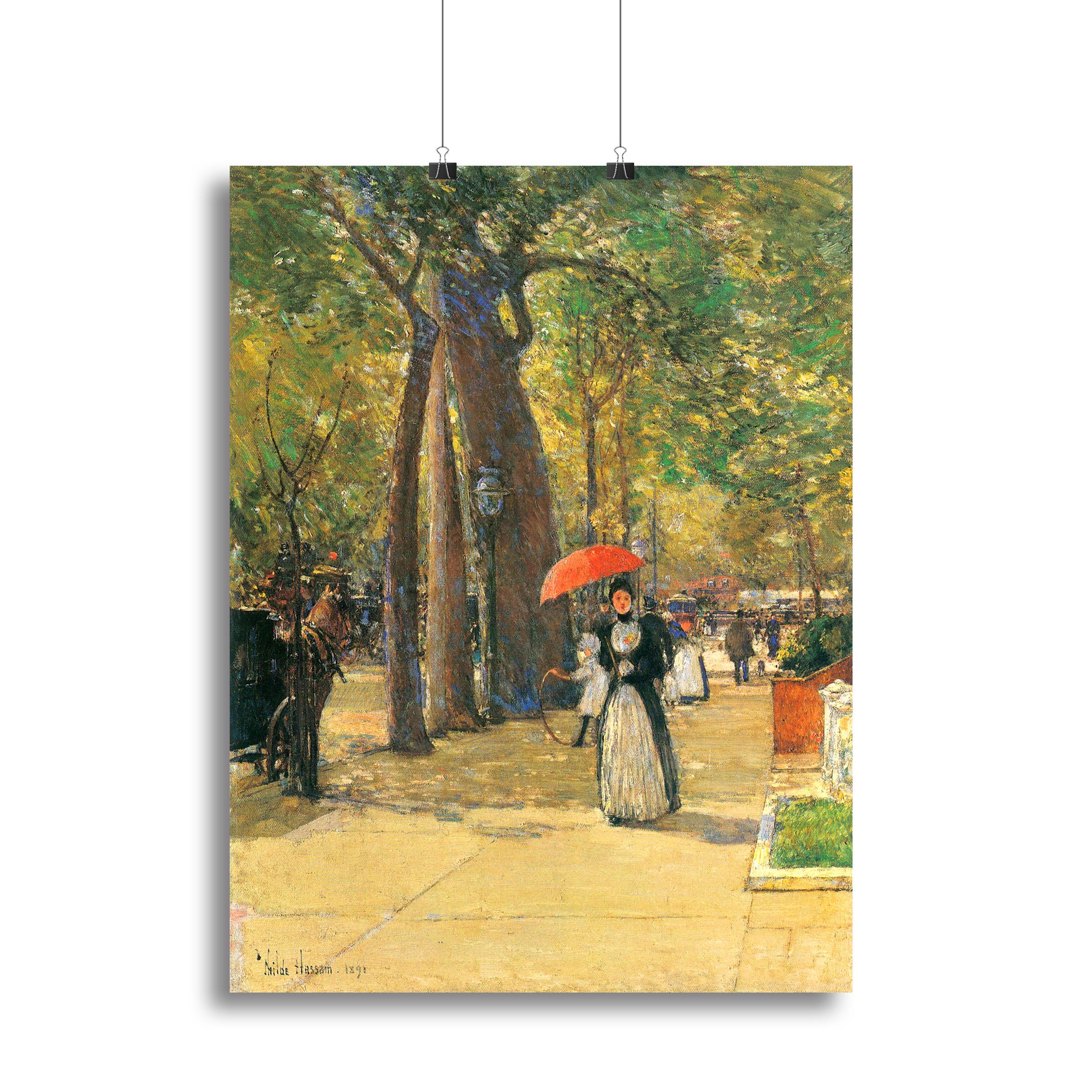 Die Fifth Avenue beim Washington Square by Hassam Canvas Print or Poster - Canvas Art Rocks - 2