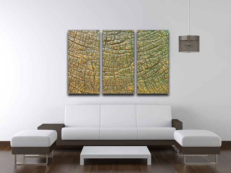 Dinosaur Skin Texture 3 Split Panel Canvas Print - Canvas Art Rocks - 3