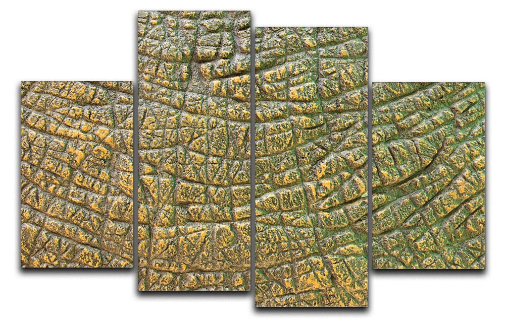 Dinosaur Skin Texture 4 Split Panel Canvas - Canvas Art Rocks - 1
