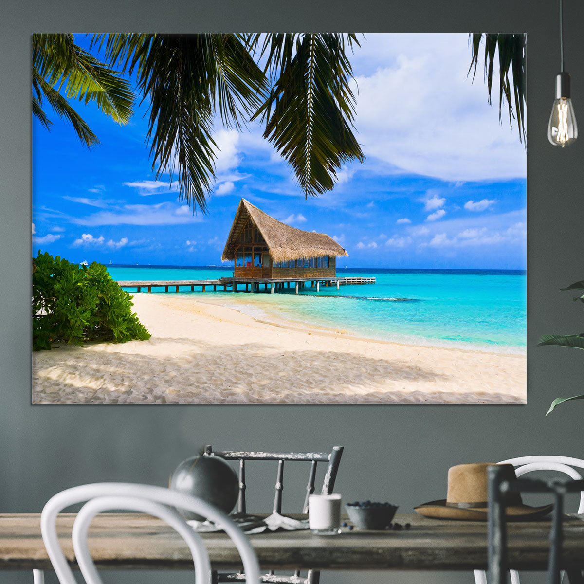 Diving club on a tropical island Canvas Print or Poster - Canvas Art Rocks - 3