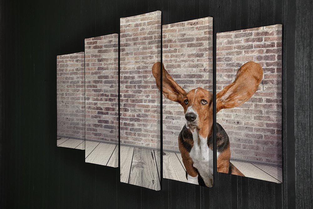 Dog Listening Animal Ear 5 Split Panel Canvas - Canvas Art Rocks - 2