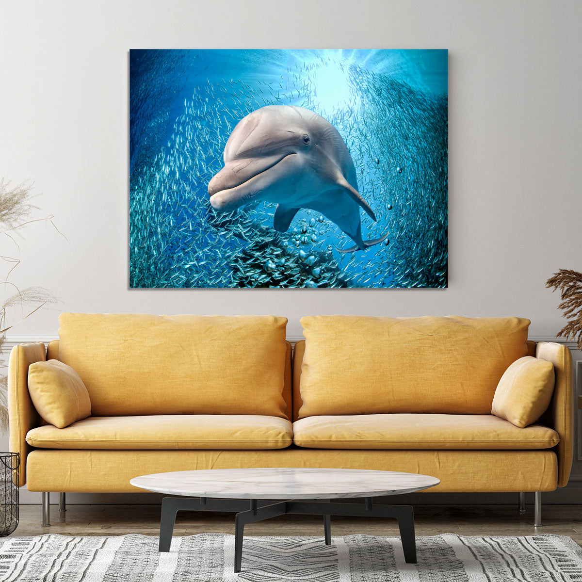Dolphin underwater on ocean Canvas Print or Poster - Canvas Art Rocks - 4