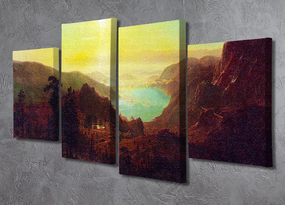 Donner Lake 2 by Bierstadt 4 Split Panel Canvas - Canvas Art Rocks - 2