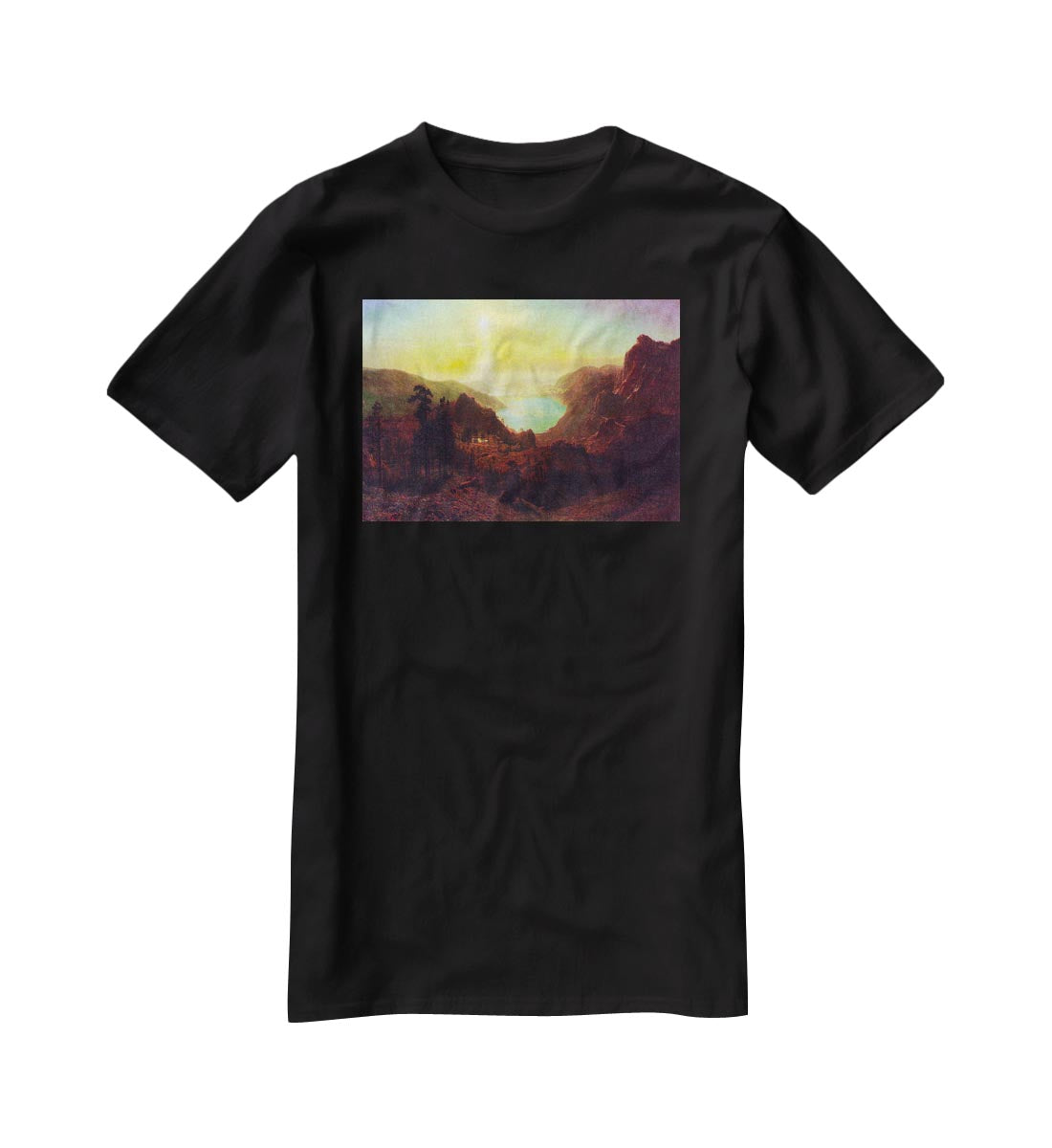 Donner Lake 2 by Bierstadt T-Shirt - Canvas Art Rocks - 1
