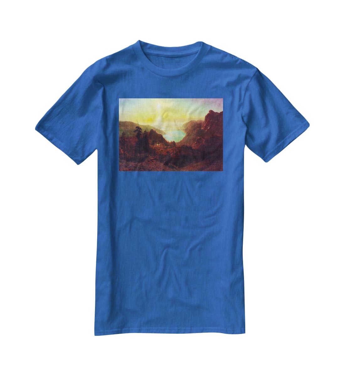 Donner Lake 2 by Bierstadt T-Shirt - Canvas Art Rocks - 2