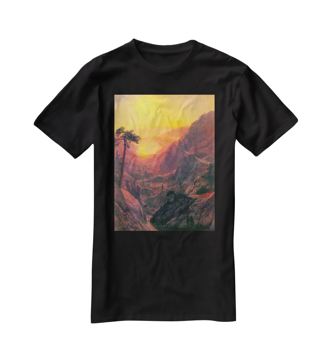Donner Lake by Bierstadt T-Shirt - Canvas Art Rocks - 1