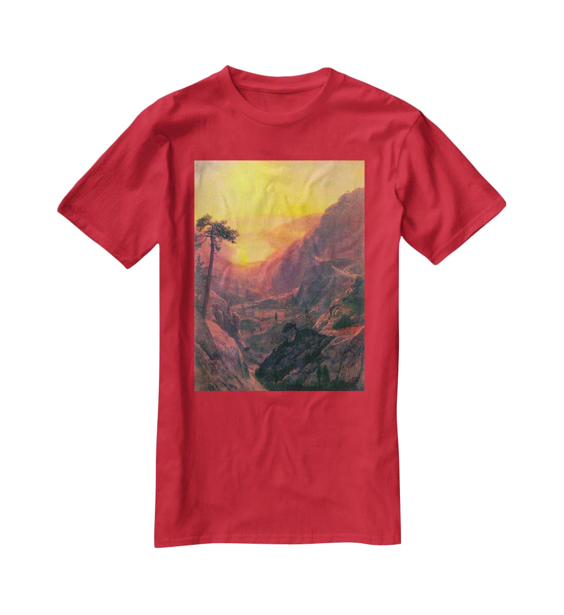 Donner Lake by Bierstadt T-Shirt - Canvas Art Rocks - 4