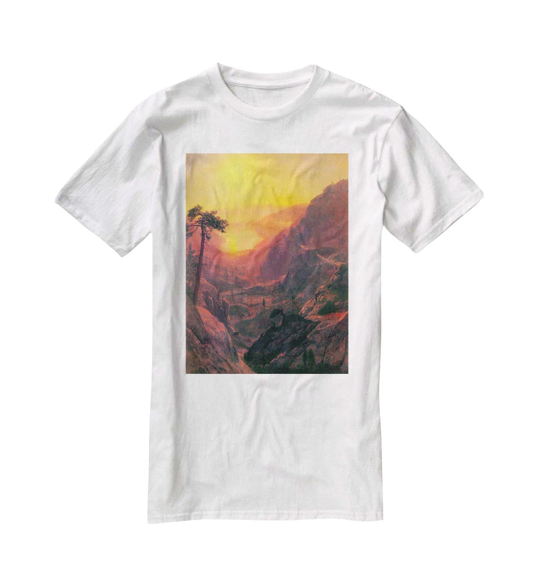 Donner Lake by Bierstadt T-Shirt - Canvas Art Rocks - 5