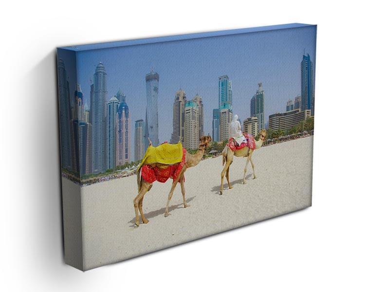 Dubai Camel on the town scape backround Canvas Print or Poster - Canvas Art Rocks - 3