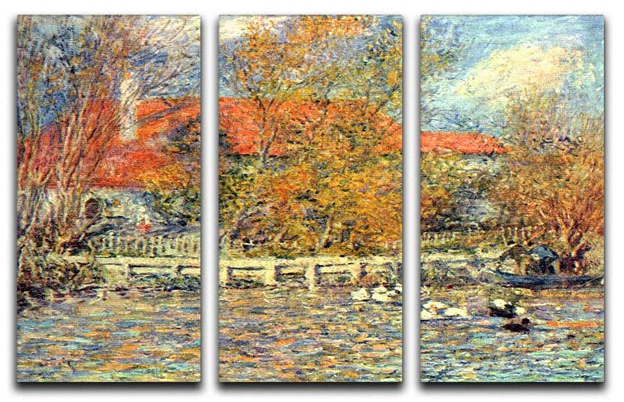 Duck pond by Renoir 3 Split Panel Canvas Print - Canvas Art Rocks - 1