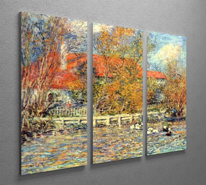 Duck pond by Renoir 3 Split Panel Canvas Print - Canvas Art Rocks - 2