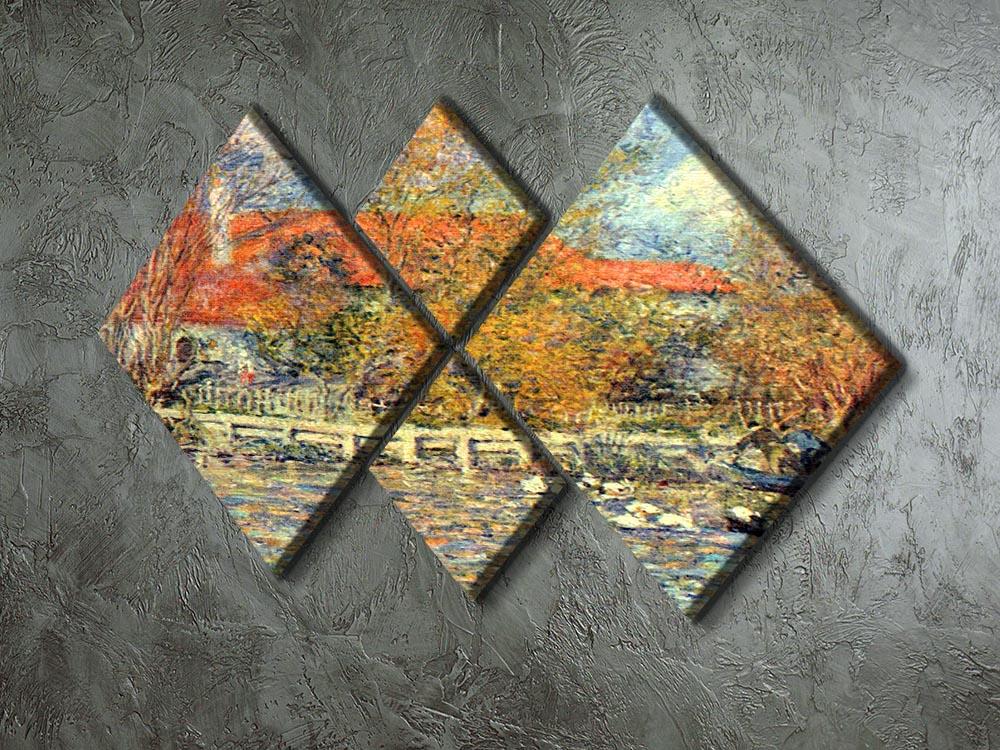 Duck pond by Renoir 4 Square Multi Panel Canvas - Canvas Art Rocks - 2