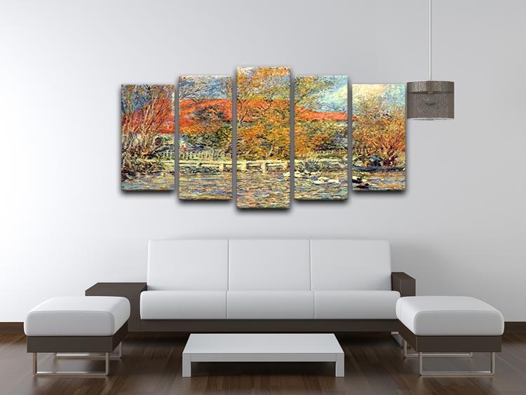 Duck pond by Renoir 5 Split Panel Canvas - Canvas Art Rocks - 3